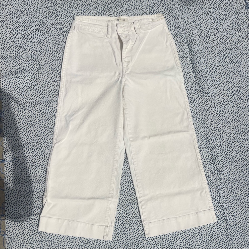 Madewell Cream wide leg ankle length Women's Jeans